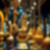 Intricate gold jewelry designs displayed in the Old Gold Souk