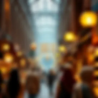 A vibrant scene inside the Old Gold Souk bustling with activity