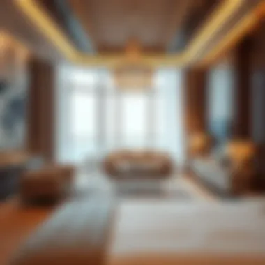 Elegant interior design of a one-bedroom apartment in Dubai