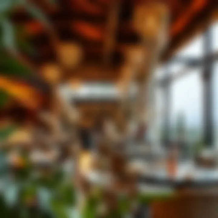 A beautifully designed outdoor dining space showcasing local cuisine