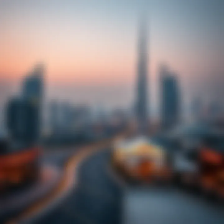 Stunning skyline view of Dubai with vibrant restaurant scenes