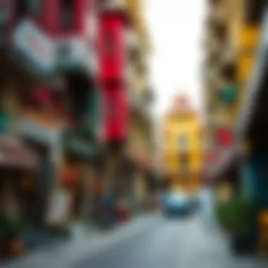 Vibrant storefronts of Meena Bazaar