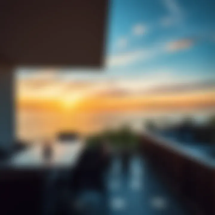 Breathtaking sunset view from a balcony at Rixos Beach Apartment
