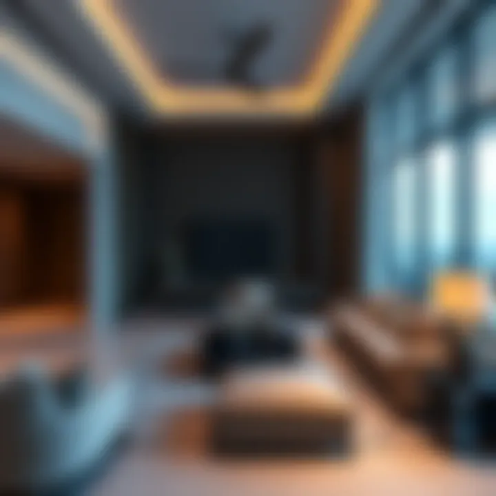 Spacious living room interior design in a Rixos Beach Apartment unit