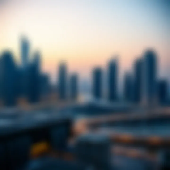 Panoramic view of Business Bay skyline