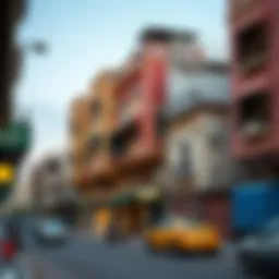 Vibrant street view of Mankhool showcasing local architecture