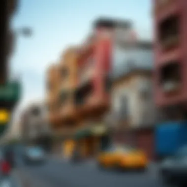 Vibrant street view of Mankhool showcasing local architecture