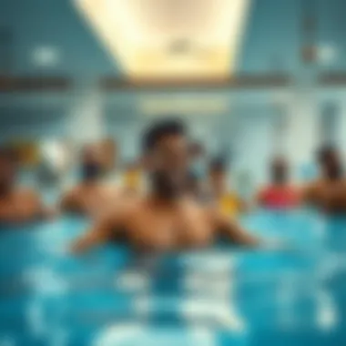 Community enjoying gym and pool facilities