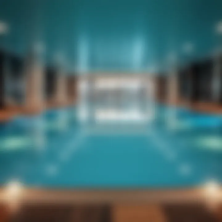 Modern swimming pool in a fitness center