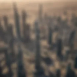 Aerial view of Dubai's skyline showcasing iconic skyscrapers