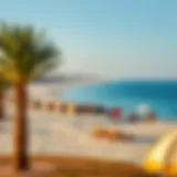 A stunning view of the pristine coastline at Ras Al Khaimah's best public beach