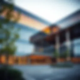 Exterior view of Crystal Business Center showcasing modern architecture