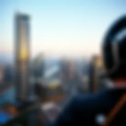 A skyline view of Dubai showcasing modern architecture