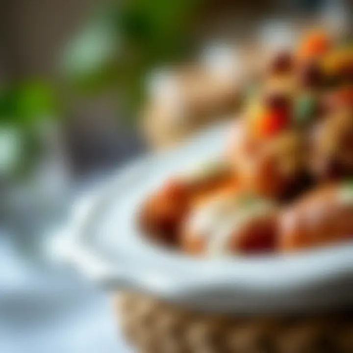 Close-up of a delicious plate of kibbeh, a hallmark of Syrian cuisine
