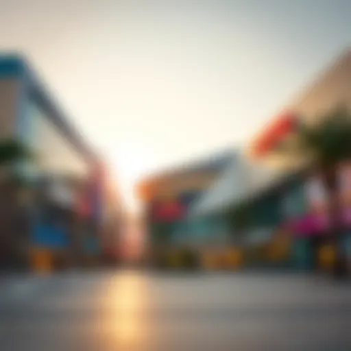 Exterior view of the Expo Mall showcasing its innovative design