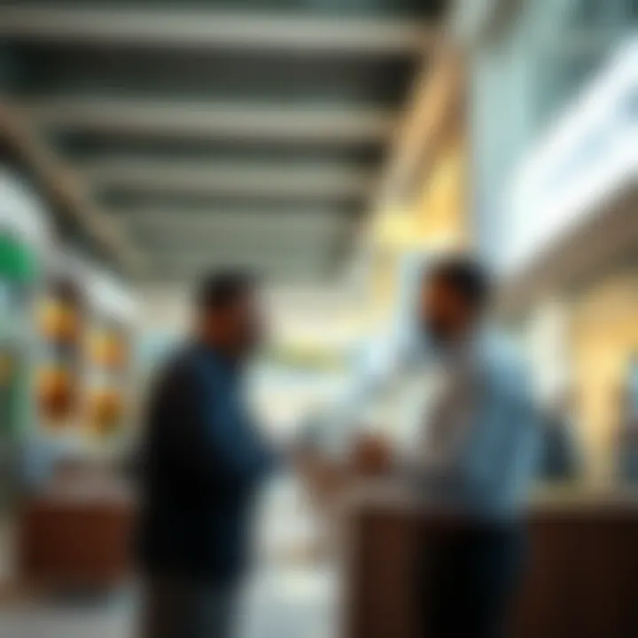 Investment Opportunities in Expo Mall Investors discussing opportunities in a modern commercial setting