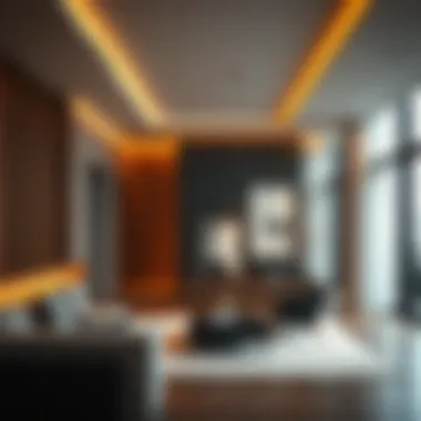 Interior space of The Opus highlighting modern residential features