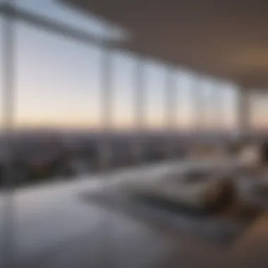 Panoramic skyline view from The Pad, emphasizing urban living