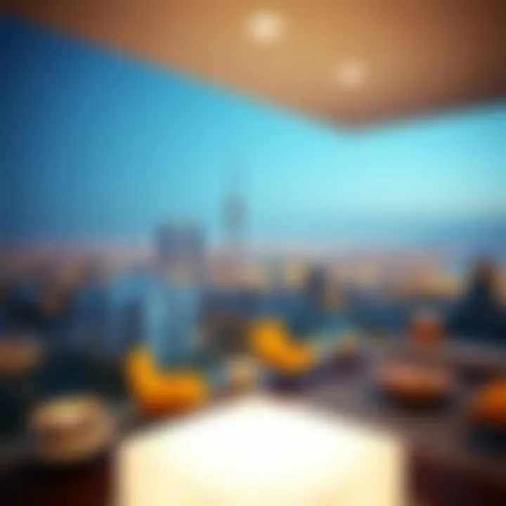 Cityscape from Palm View Tower Panoramic view from the top of Palm View Tower overlooking the city