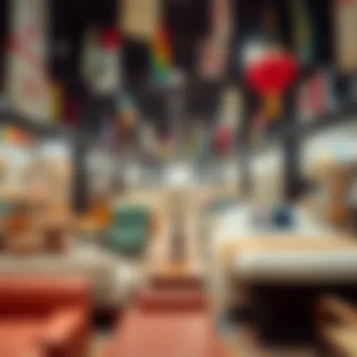 Vibrant Ras Al Khor Furniture Market A wide view of the vibrant Ras Al Khor furniture market showcasing various furniture styles