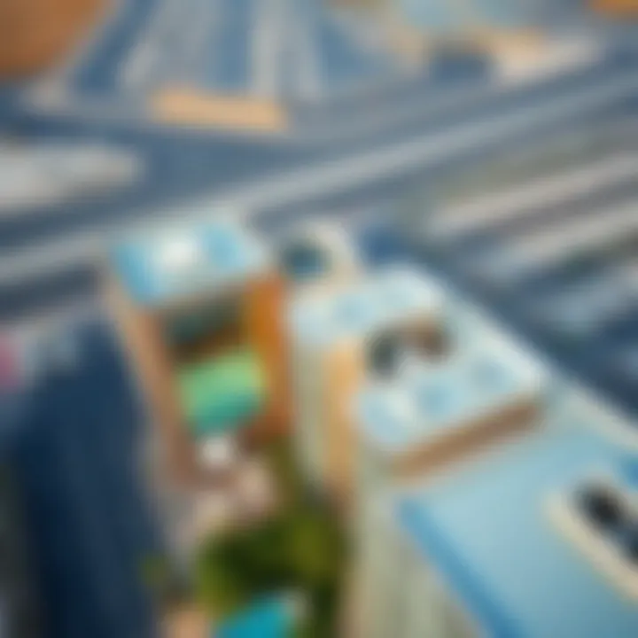 Aerial view showcasing the architectural design of Vera Dubai
