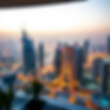 Panoramic view of the vibrant Dubai skyline from Vida Residence