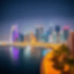 A vibrant skyline of Abu Dhabi showcasing modern architecture