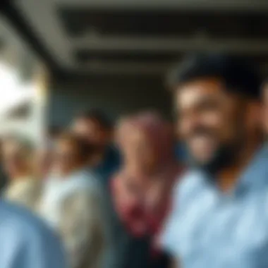 An emotional gathering of residents and expatriates depicting community ties