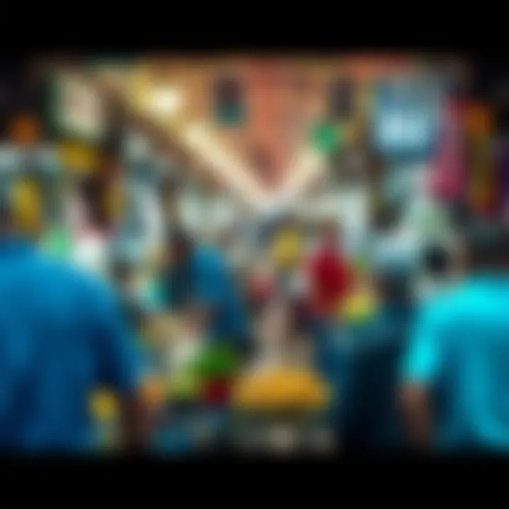 A bustling market scene reflecting the economic vibrancy of the UAE