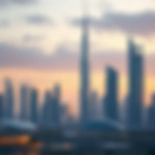 A futuristic skyline of Dubai with modern architecture