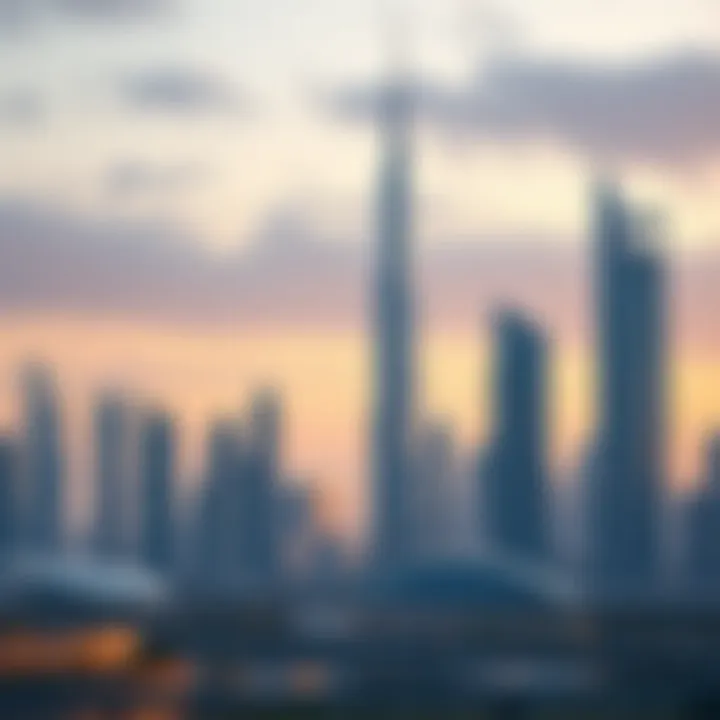 A futuristic skyline of Dubai with modern architecture