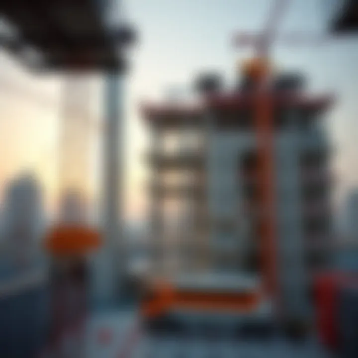 A high-tech construction site showcasing advanced technology