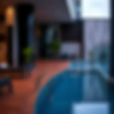 Amenities available at Glitz Residence 3, including pool and gym