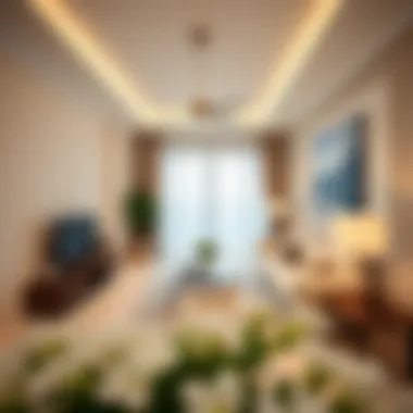 Modern and spacious living area inside Glitz Residence 3