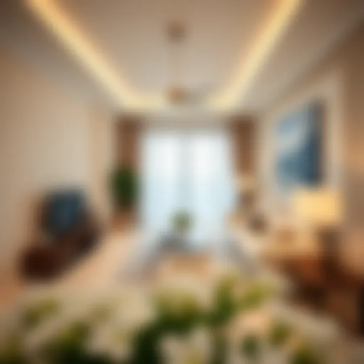 Modern and spacious living area inside Glitz Residence 3