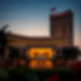 Majestic exterior view of Grand Mercure Dubai Airport at twilight