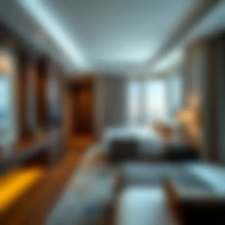 Stylish guest room featuring modern amenities in Grand Mercure Dubai Airport