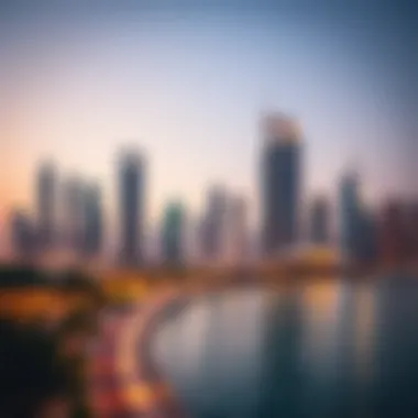 Luxury real estate in Dubai skyline