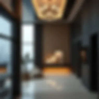 Interior features and design elements of the Mamoura Building