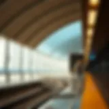 Modern metro station in Dubai