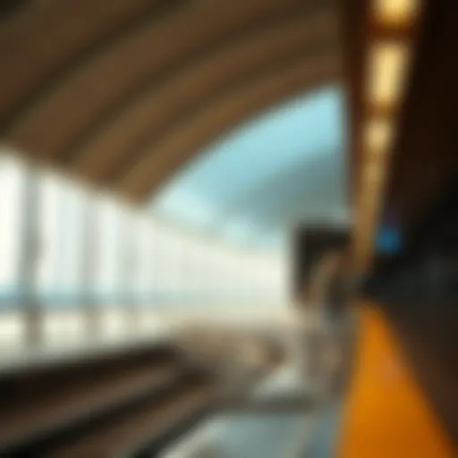 Modern metro station in Dubai
