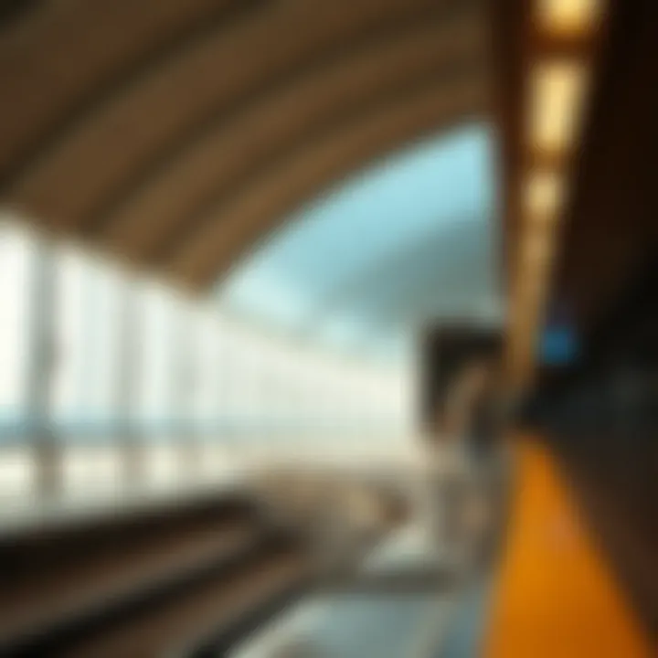 Modern metro station in Dubai