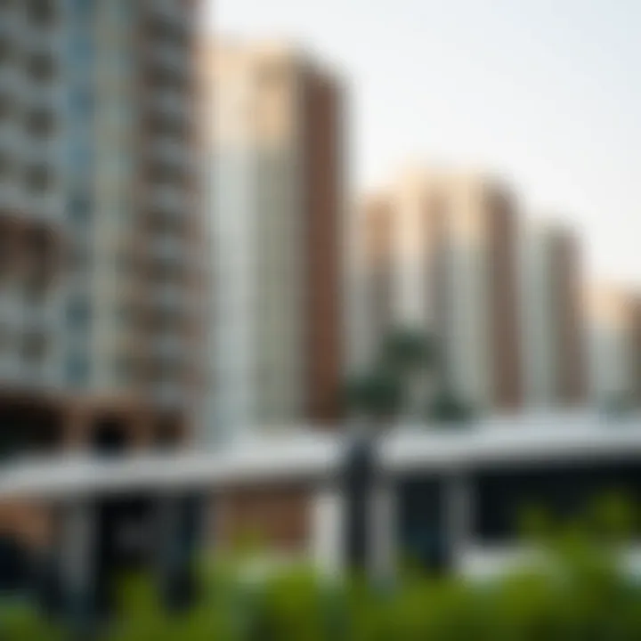 Residential buildings near metro stations