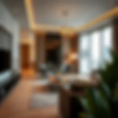 Luxurious interior of a modern apartment in Dubai