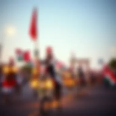 A vibrant parade showcasing UAE's national pride