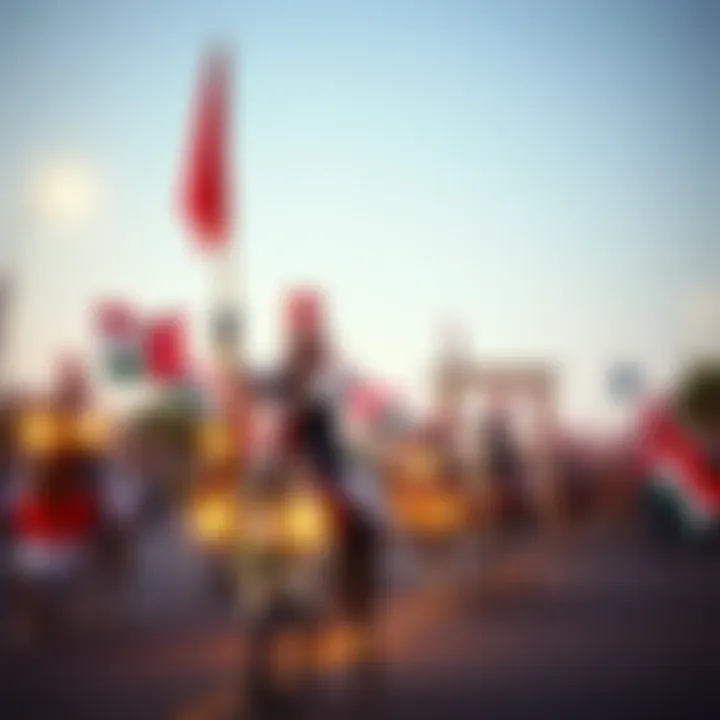 A vibrant parade showcasing UAE's national pride