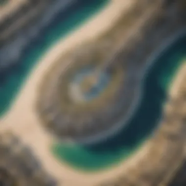 Aerial view of Palm Jumeirah showcasing its unique palm tree shape