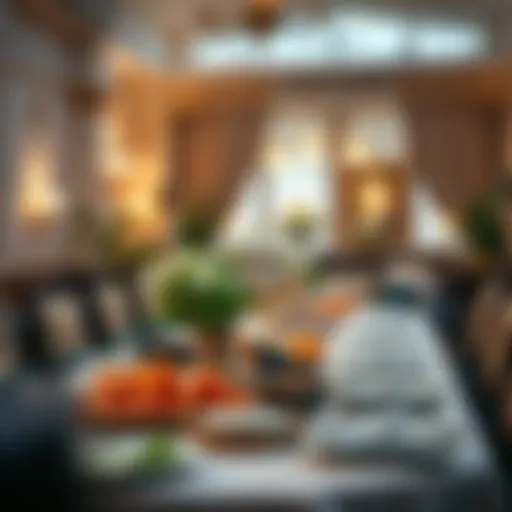 A beautifully arranged table for Ramadan Iftar with traditional dishes