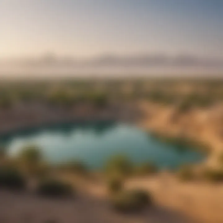 A panoramic view of Ras Al Khor Wildlife Sanctuary showcasing its diverse ecosystem.