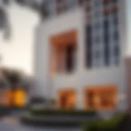 Exterior view of the Rawdat Al Raffa Building showcasing its architectural design